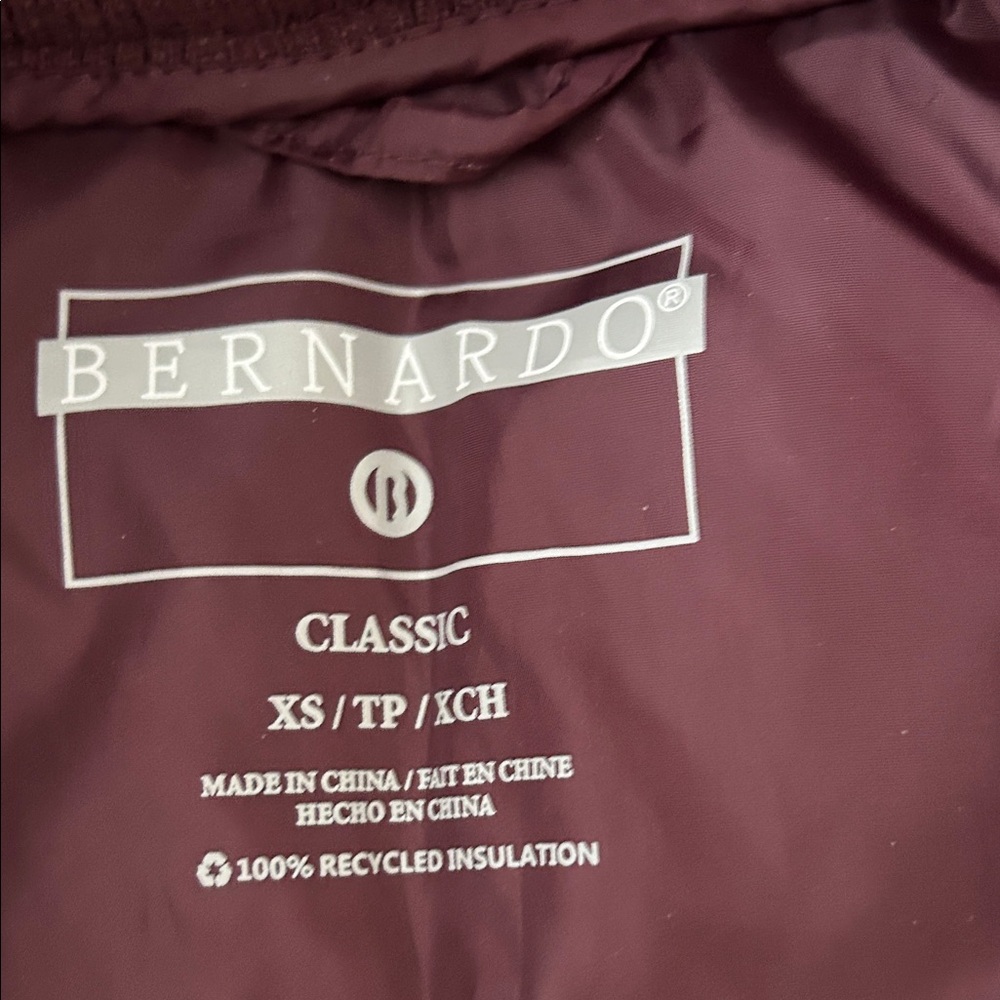 Bernardo Burgundy Classic Outerwear